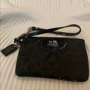 Authentic Black Coach Signature Wristlet